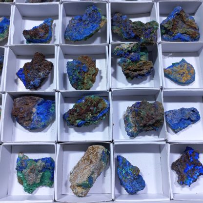 (WM04600) One Box Of 35 Azurite/Malachite Mineral Specimens From Congo - Image 7