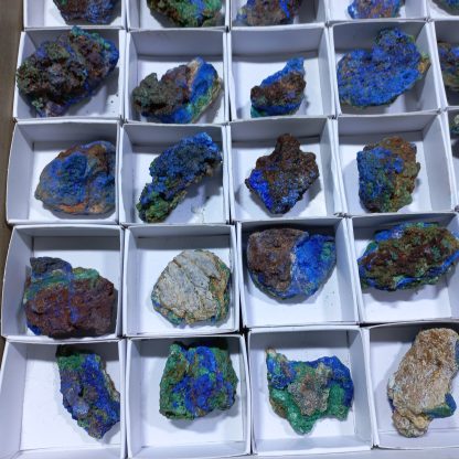 (WM04600) One Box Of 35 Azurite/Malachite Mineral Specimens From Congo - Image 8