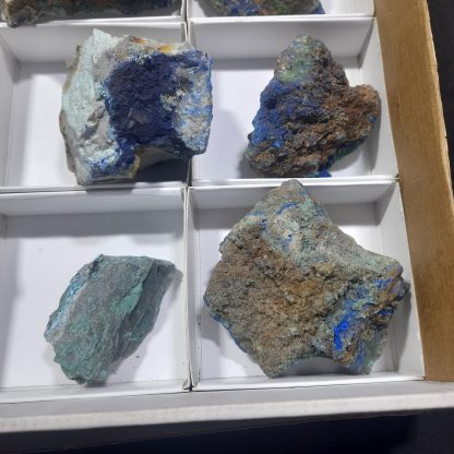 (WM04611) One Box Of 12 Azurite/Malachite Mineral Specimens From Congo - Image 5