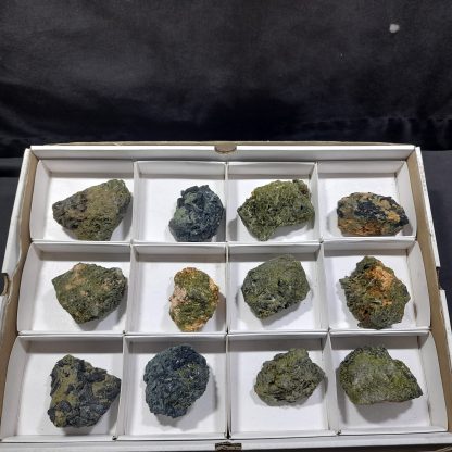 (WM04629) One Box Of 12 Epidote/Tourmaline Mineral Specimens From Congo - Image 2