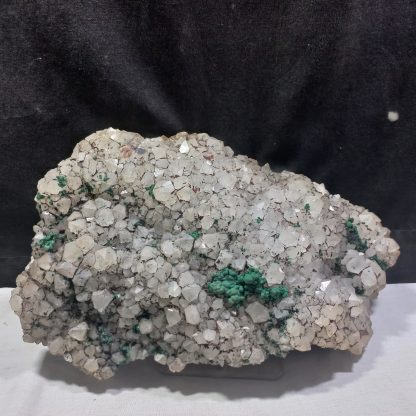 (LGM0187) Display Piece Of Specular Haematite With Malachite On Quartz   (With Stand)  Audra Ann