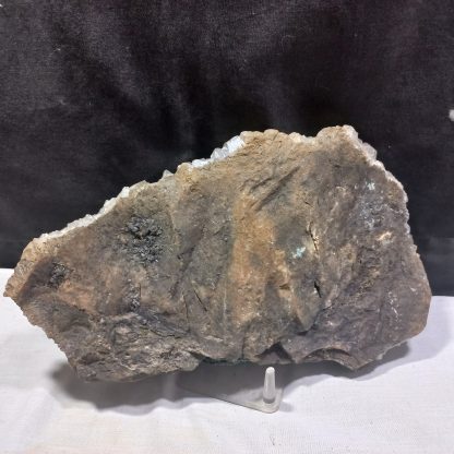 (LGM0187) Display Piece Of Specular Haematite With Malachite On Quartz   (With Stand)  Audra Ann - Image 4