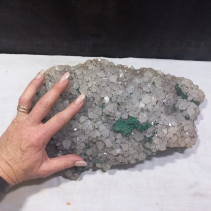 (LGM0187) Display Piece Of Specular Haematite With Malachite On Quartz   (With Stand)  Audra Ann - Image 6