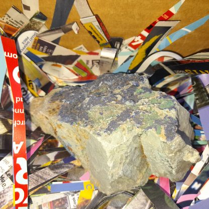 (WM04652) One Box Of 1 Colbaltion Calcite And 3 Azurite/Malachite Mineral Specimens From Congo (Steven Girdley) - Image 5