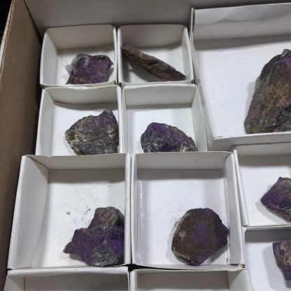(WM04660) One Box Of 49 Purpurite Mineral Specimens From Uis, Namibia - Image 3