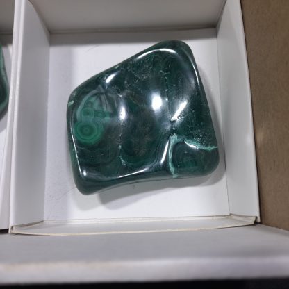 (WM04663) One Box Of 12 Hand Polished Malachite Mineral Specimens From Congo   Miss Saint-Clair - Image 7