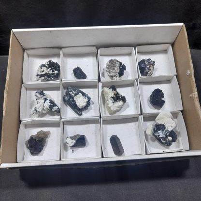 (WM04697) One Box Of 12 Tourmaline/Feldspar Mineral Specimens From Namibia   Jason Tomporowski
