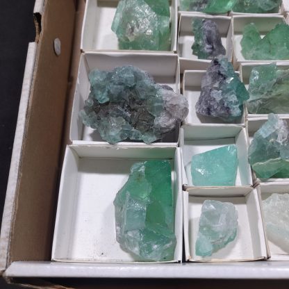(WM04712) One Box Of 52 Emerald Green Fluorite Mineral Specimens From Riemvasmaak Jason Tomporowski - Image 4