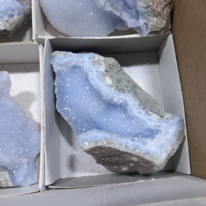 (WM04719) One Box Of 6 Blue Lace Agate Mineral Specimens From Malawi   Joe Funson - Image 7