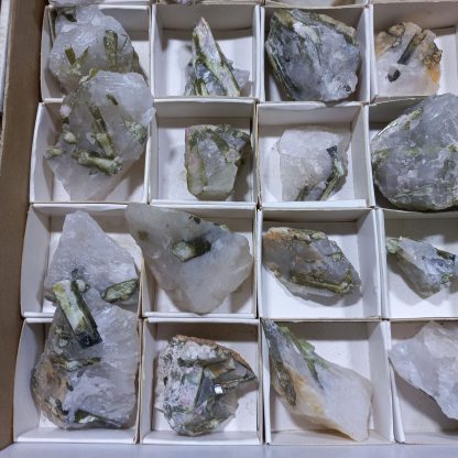 (WM04749) One Box Of 35 Green Tourmaline Mineral Specimens From Namibia   Rachel Linderman - Image 8