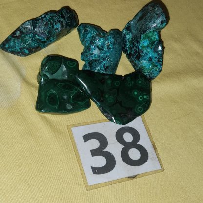 Polished Malachite and Chrysocolla (5) from Congo   Tyler Smith