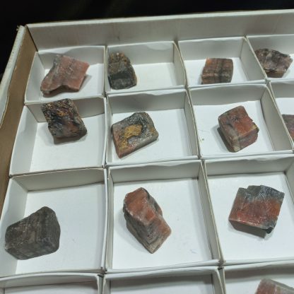 (WM04986) One Box Of 24 Red Banded Caliste Mineral Specimens - Image 3