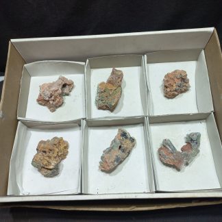 (WM05009) One Box Of 6 Aragonite Mineral Specimens