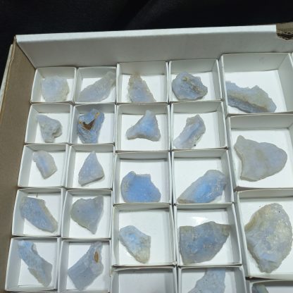 (WM04985) One Box Of 62 Blue Lace Agate Mineral Specimens From Malawi - Image 3