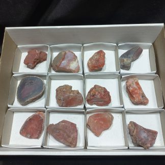(WM04972) One Box Of 12 Botswana Agate Mineral Specimens