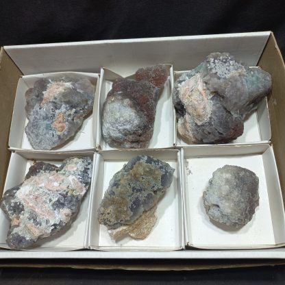 (WM05006) One Box Of 6 Botryoidal Fluorite From Mineral Specimens Orange River - Image 2