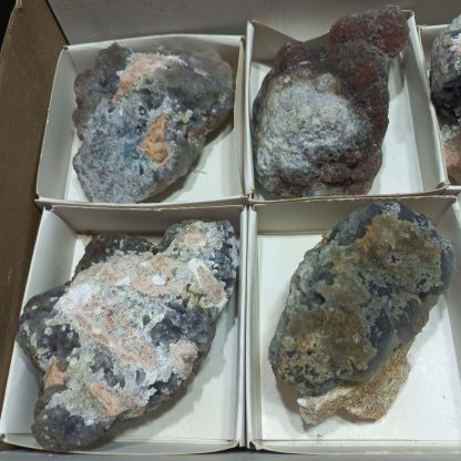 (WM05006) One Box Of 6 Botryoidal Fluorite From Mineral Specimens Orange River - Image 3