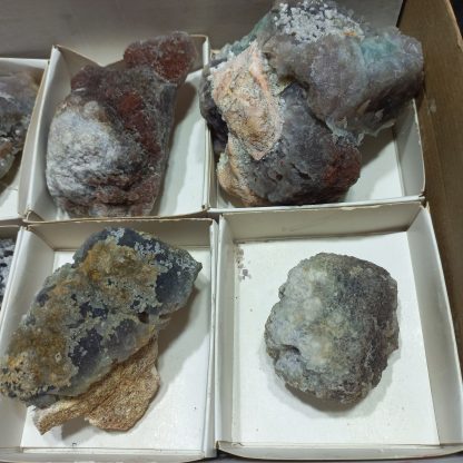 (WM05006) One Box Of 6 Botryoidal Fluorite From Mineral Specimens Orange River - Image 4
