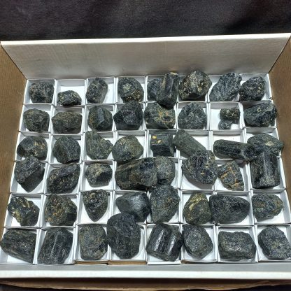 (WM05005) One Box Of 58 Black Tourmaline Mineral Specimens From Orange River - Image 2