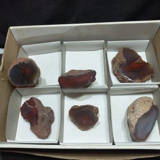 (WM04997) One Box Of 6 Botswana Agate Policed On One Side