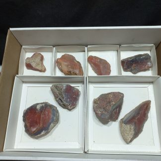 (WM04992) One Box Of 8  Unwork  Agats From Botswana