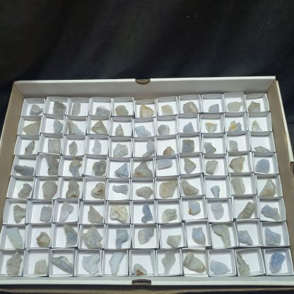 (WM05028) One Box Of 88 Blue Lace Agate Mineral Specimens From Malawi - Image 2