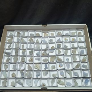 (WM05028) One Box Of 88 Blue Lace Agate Mineral Specimens From Malawi