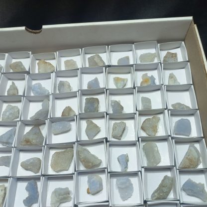 (WM05028) One Box Of 88 Blue Lace Agate Mineral Specimens From Malawi - Image 4
