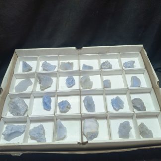 (WM027) One Box Of 24 Blue Lace Agate From Malawi