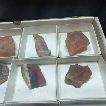 (WM050250) One Box Of 12 Rough Red Agate From Botswana - Image 4