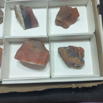 (WM050250) One Box Of 12 Rough Red Agate From Botswana - Image 5