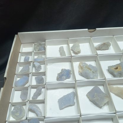 (WM05022) One Box Of 36 Blue Lace Agate Mineral Specimens From Malawi - Image 3
