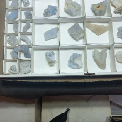 (WM05022) One Box Of 36 Blue Lace Agate Mineral Specimens From Malawi - Image 6