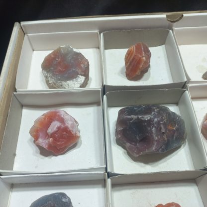 (WM05021) One Box Of 12 Rough Red Agate From Botswana - Image 3