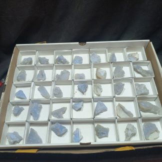 (WM05020) One Box Of 35 Blue Lace Agate Mineral Specimens From Malawi