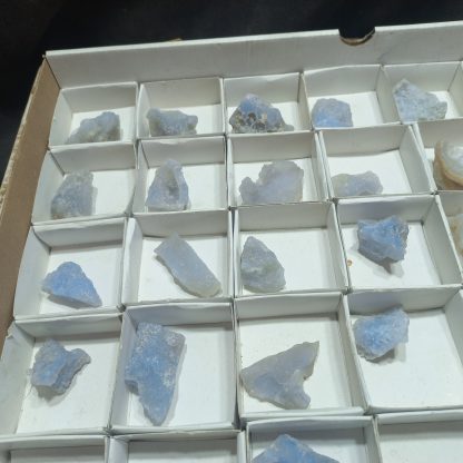(WM05020) One Box Of 35 Blue Lace Agate Mineral Specimens From Malawi - Image 3