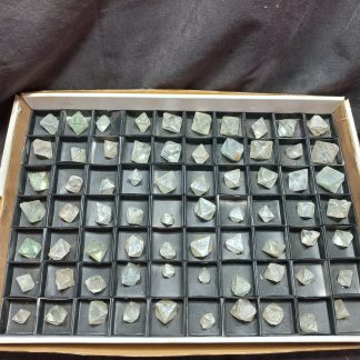 (WM05016) One Box Of 70  Octahedrons Fluorite Mineral Specimens