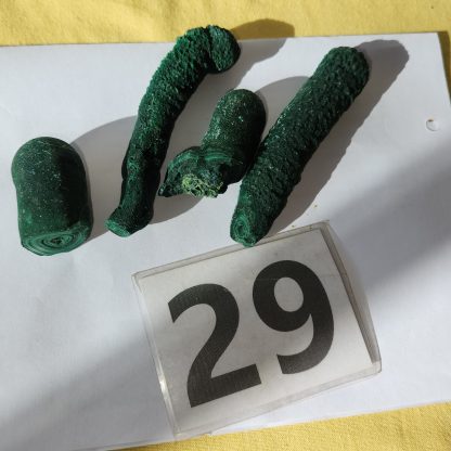 Malachite Stalachite (4) from Congo    Tyler Smith