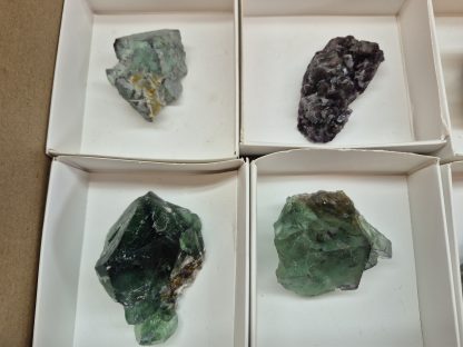 (WM05065) One Box Of 6 Fluorite Mineral Specimens From Okorusu Namibia - Image 3
