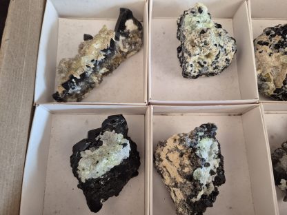 (WM05064) One Box Of 6 Hyaline Opel And Black Tourmaline Quartz From Erongo Namibia - Image 3