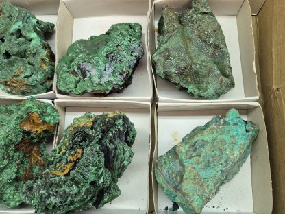 (WM05046) One Box Of 6 Malachite Mineral Specimens From Congo - Image 4