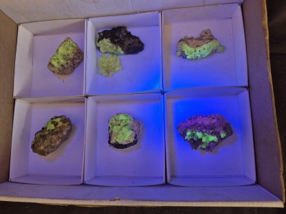 (WM05045) One Box of 7 Hyaline Opel With Smoky Quartz Mineral Specimens From Erongo Namibia - Image 2